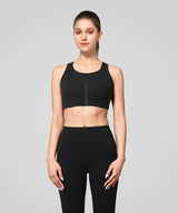 Power Mesh Panel Front Closure Running Bra | Women's High Support Sports Bra