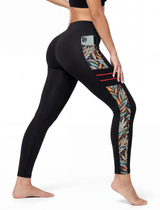 Leggings de running Echo de cintura alta con estampado de 66 cm | Leggings de alta sujeción para mujer