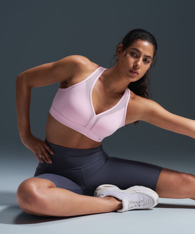 Power V-Ausschnitt Cross Back gepolsterter Lauf-BH | Damen Sport-BH mit starkem Halt