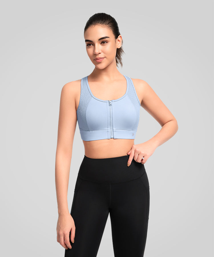 Power Back Adjustable Mesh Running Bra | Women's High Support Sports Bra