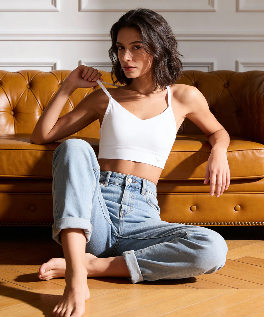 Yoga-BH mit Y-Rücken-Design und eingenähten Polstern | Sport-BH für Damen mit leichter Stützfunktion