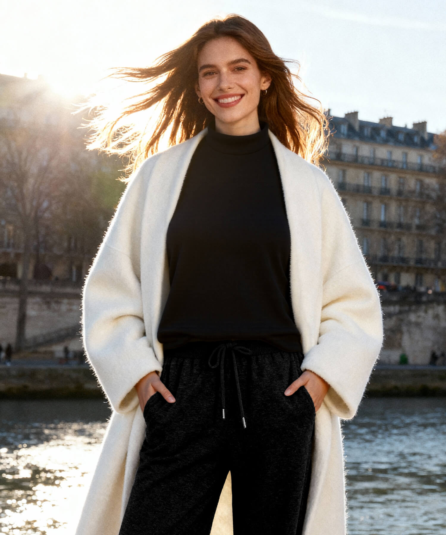 Anywhere Cozy Stretch Mock Neck Long Sleeve Tee | Women's Long Sleeve T-shirt