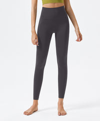 Leggings de cintura alta con efecto nude y bolsillo trasero en la cinturilla | Leggings de sujeción ligera para mujer