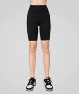 Echo Stretchy High Waist Shorts with Side Pockets 9‘’| Women's High Support Running Shorts