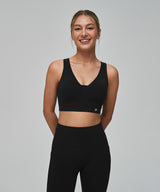 Anywhere V-neck Cross back Longline Yoga Bra| Women's Light Support Sports Bra
