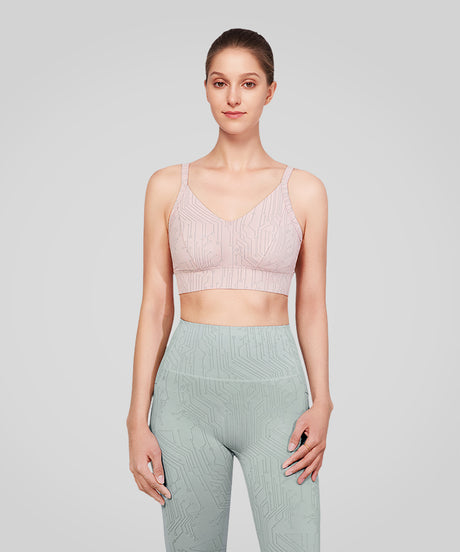 Anywhere V-neck Cross Thin Strap Yoga Bra| Women's Light Support Sports Bra