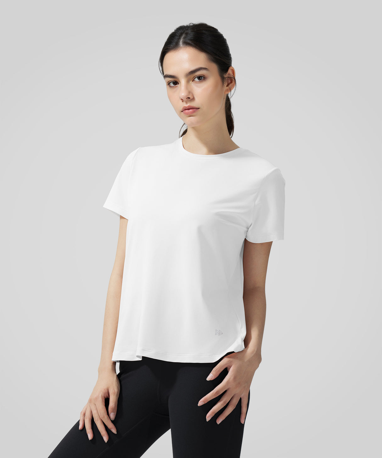 T-shirt leggera aderente tinta unita Anywhere | T-shirt a maniche corte da donna