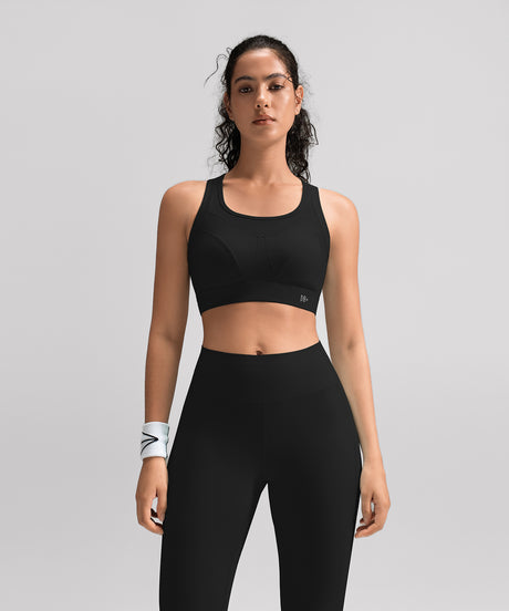 Power Multi-Seam Mesh Neckline Running Bra | Damen Sport-BH mit starkem Halt