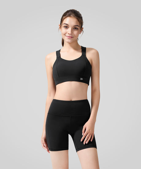 Echo Key Hole Back Mesh Andningsbar Yoga-BH | Sport-BH med lätt stöd för kvinnor