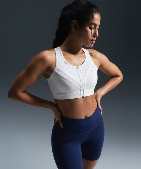 Enfold Zip Mesh Vadderad Löpar-BH | Sport-BH med Högt Stöd för Damer
