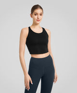 Nahtloser Yoga-BH mit Schnürung | Leicht stützender Sport-BH für Damen