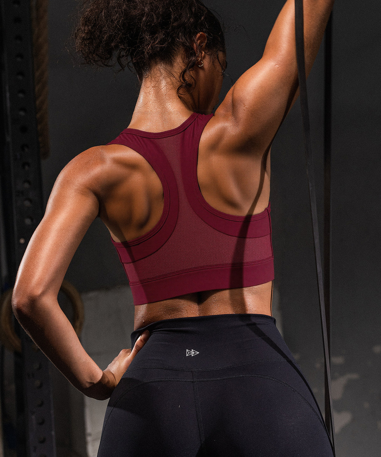 Enfold Zip Front Mesh Racerback Vadderad Löpar-BH | Sport-BH med Högt Stöd för Damer