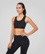 Enfold Zip Mesh Racerback Vadderad Löpar-BH | Sport-BH med Högt Stöd för Damer