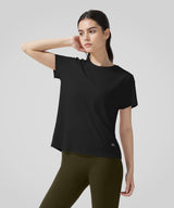 T-shirt leggera aderente tinta unita Anywhere | T-shirt a maniche corte da donna