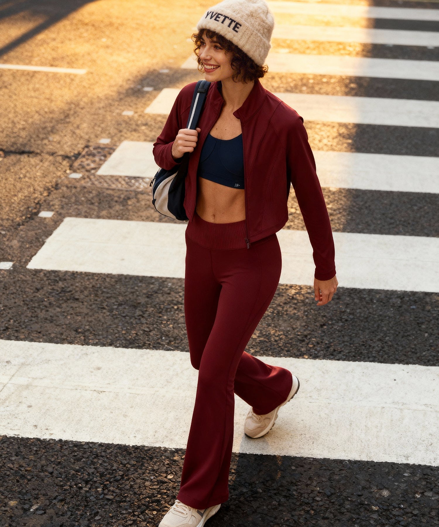 Anywhere™ Cropped Mock Neck Zip-Up Jacket | Women's Light Support