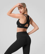 Power Zip Front Mesh Padded Running Bra | Damen Sport-BH mit starkem Halt