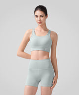 Echo Natural Shine Sportlicher Lauf-BH mit offenem Rücken | Sport-BH mit starkem Halt für Damen
