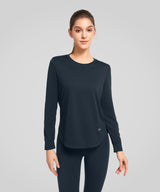T-shirt tinta unita con spacchi laterali Anywhere | T-shirt a maniche lunghe da donna