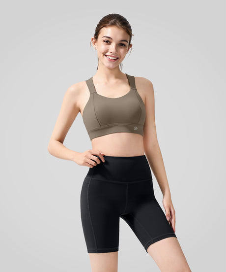 Echo Key Hole Back Mesh Andningsbar Yoga-BH | Sport-BH med lätt stöd för kvinnor