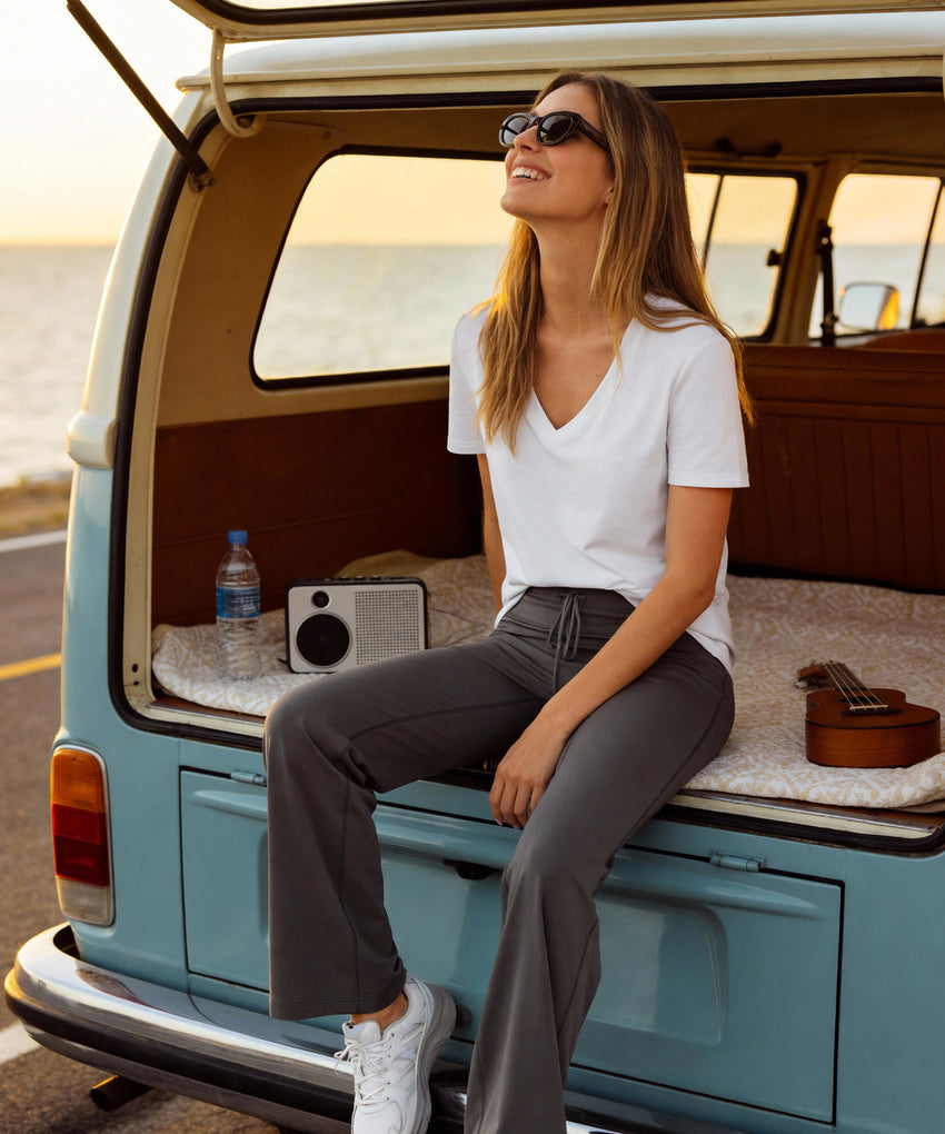 Anywhere V-Neck Lightweight Short Sleeve Tee| Women's Short Sleeve T-shirt