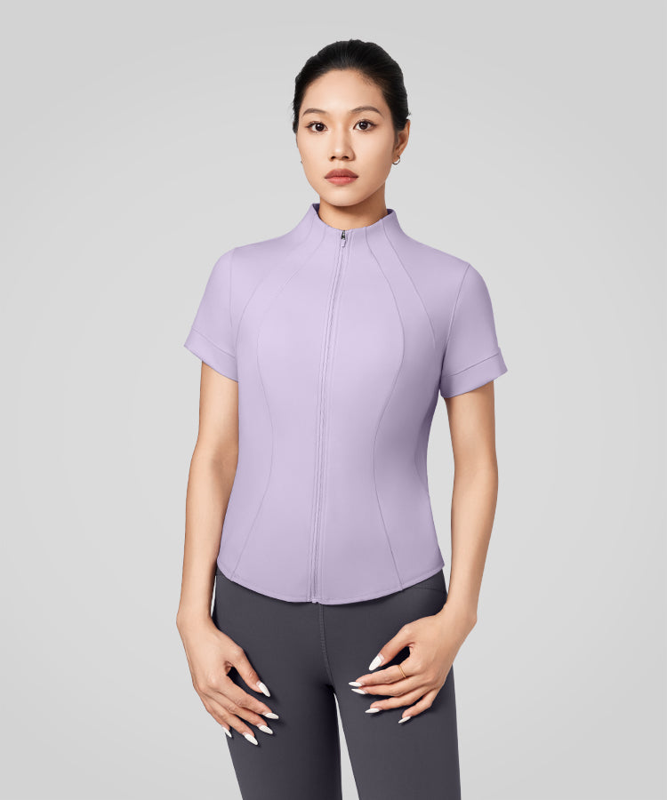 Sculpt Stand Collar Cool-Touch T-Shirt | Damen Sport T-Shirt