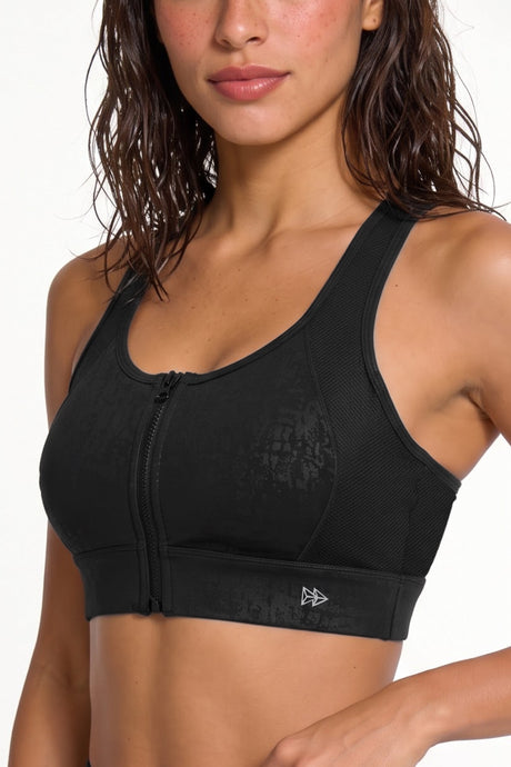 Power™ Zip-Front Mesh Racerback Sports Bra | High Support Best For Running, HIIT & Training - image 82