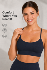 Anywhere™ Scoop Neckline Strappy Padded Yoga Bra | Women's Light Support Sports Bra