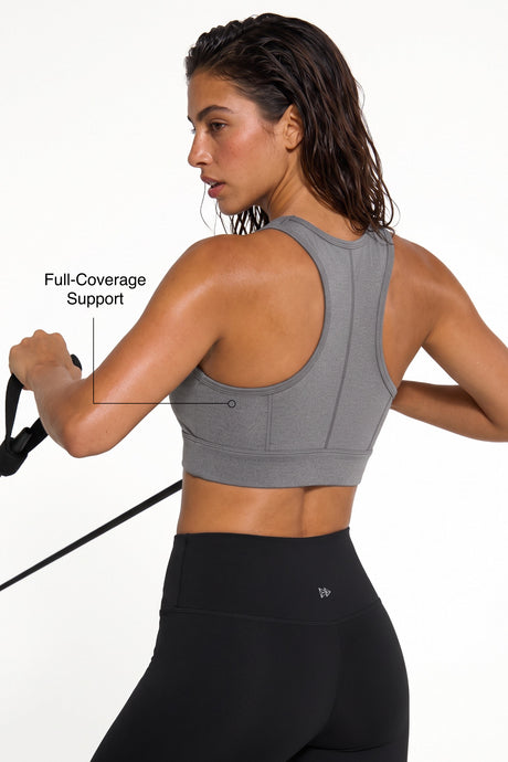 Power™ Zip-Front Mesh Racerback Sports Bra | High Support Best For Running, HIIT & Training - image 66