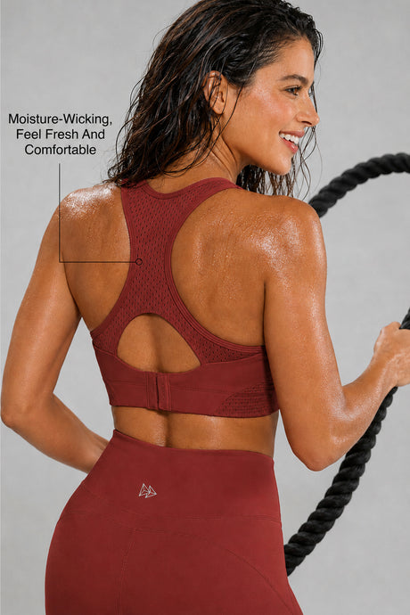 Gepolsterter Lauf-BH mit Sculpt Racerback-Linie | Sport-BH mit starkem Halt für Damen