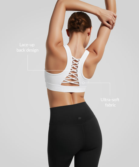 Anywhere Strappy U-ringad yoga-bh med korsad rygg | Sport-bh med lätt stöd för kvinnor