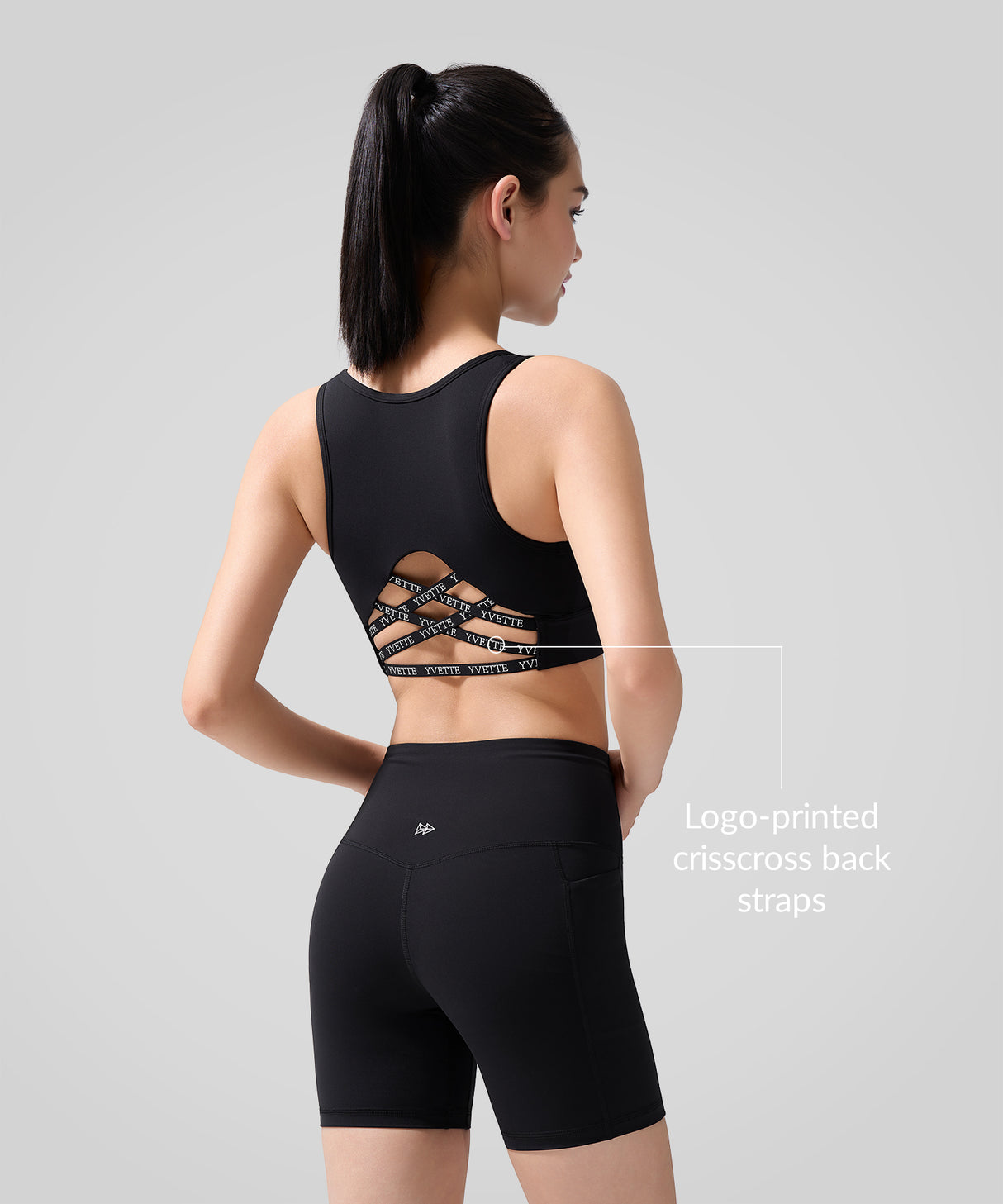 Power Fashion Racerback Cross Cut-out Sport-BH | Damen-Sport-BH mit starkem Halt