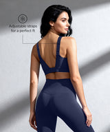 Sujetador deportivo acolchado Power Adjustable Enhance | Sujetador deportivo de sujeción media para mujer