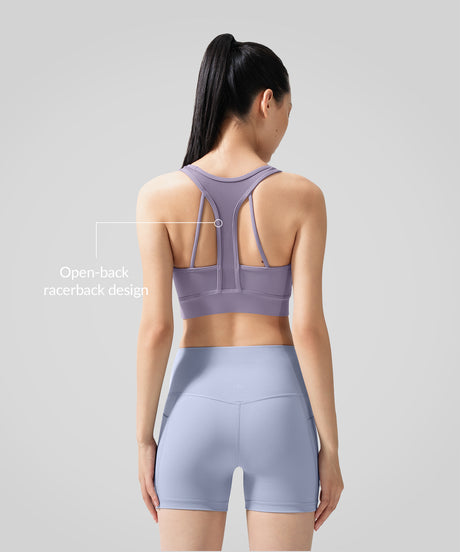 Anywhere V-ringad ny stil med racerback-yoga-bh | Sport-bh med lätt stöd för kvinnor
