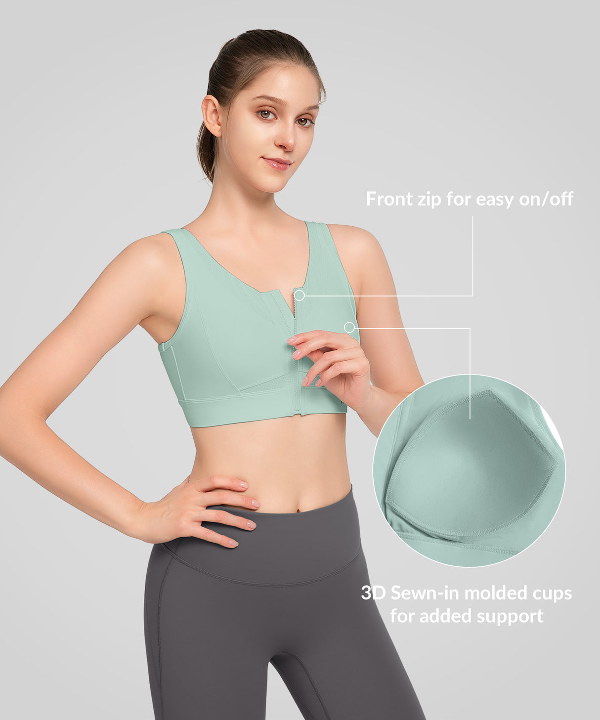 Echo Hollow Out Breathable Padded Running Bra | Women's High Support Sports Bra