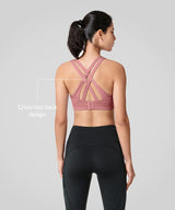 Power Cross Back Padded Running Bra | Women's High Support Sports Bra