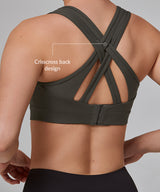Power Cross Back Padded Running Bra | Women's High Support Sports Bra
