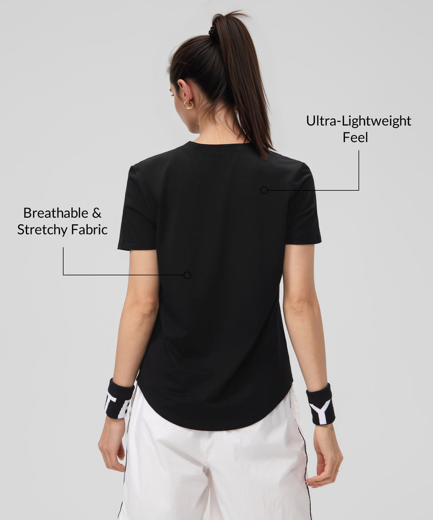 Anywhere V-Neck Lightweight Short Sleeve Tee| Women's Short Sleeve T-shirt