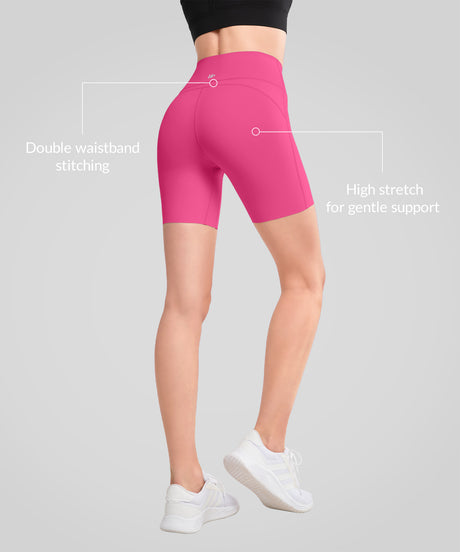 Shorts Shift elásticos suaves con doble costura de 20 cm | Shorts de running de alta sujeción para mujer