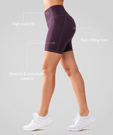 Shift löparshorts med hög midja, tighta, 7,5 cm, 10 cm, 15 cm, 20 cm | Damsportshorts med högt stöd