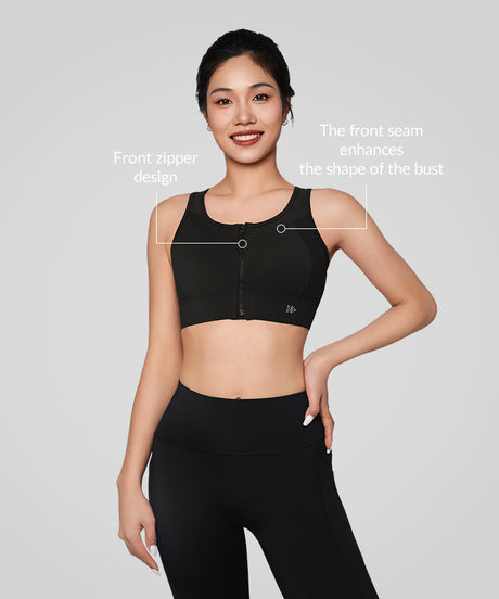 Echo Mesh Splicing Breathable Padded Running Bra | Women's High Support Sports Bra