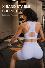 Power™ Cross Racerback Running Bra | Women's High Support Sports Bra