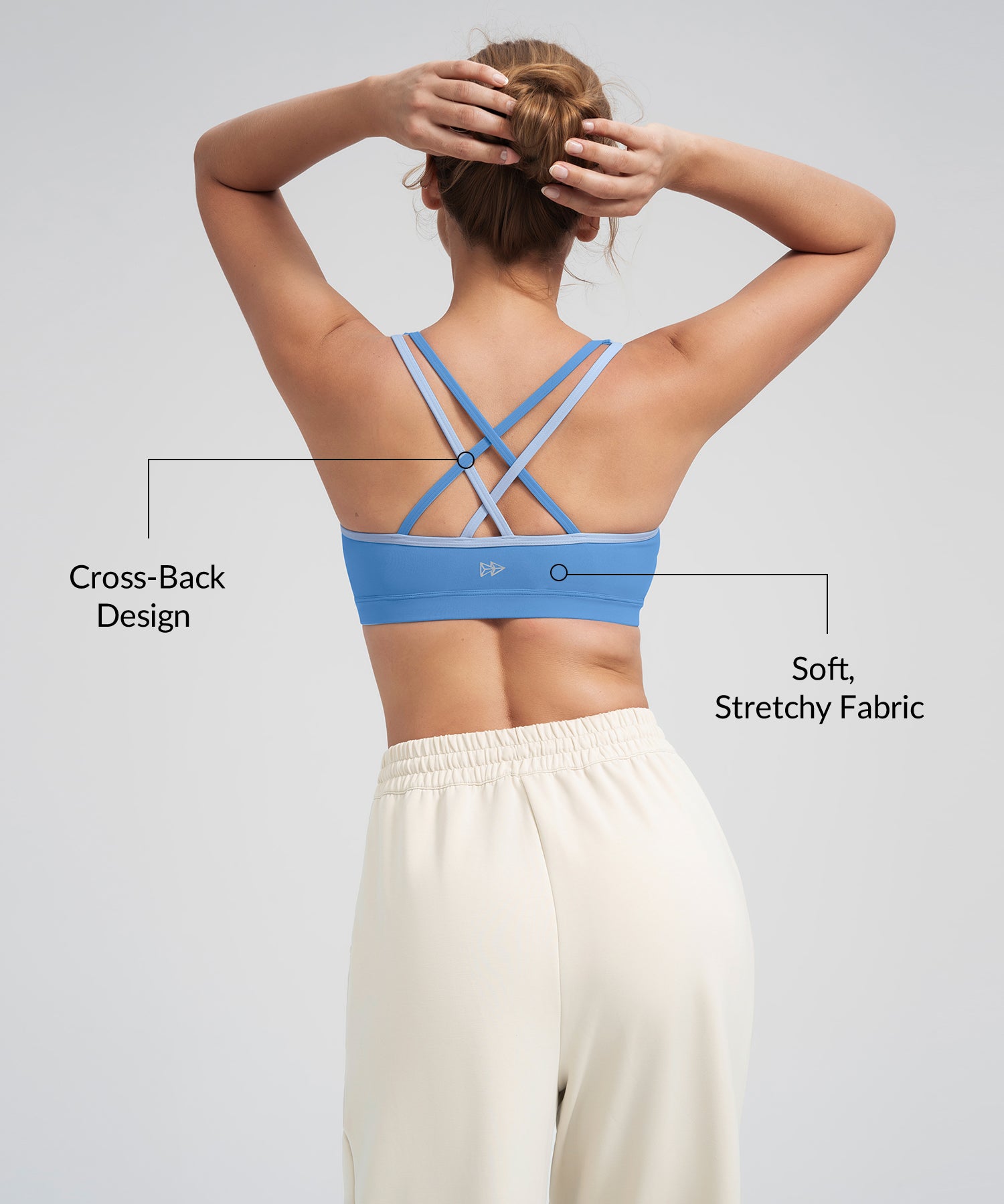 Anywhere Scoop Dual-Strap Padded Yoga Bra| Women's Light Support Sports Bra