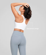 Gepolsterter Yoga-BH mit U-Ausschnitt und Riemchen | Leicht stützender Sport-BH für Damen
