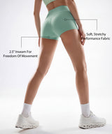 Shift High Rise Shorts With No Front Seam Design 2.5 Inches | Women's Yoga, Running & HIIT Shorts