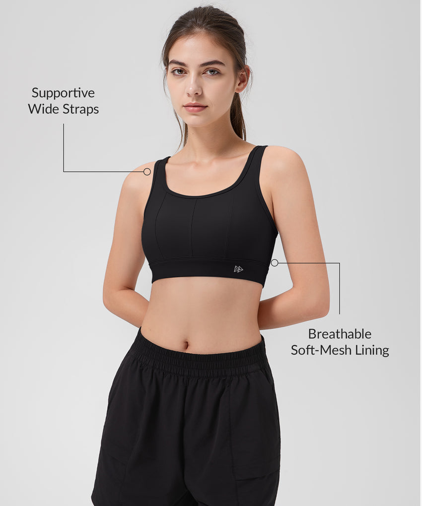 Power Racerback Breathable Lace Mesh Bra | Women's High Support Sports Bra