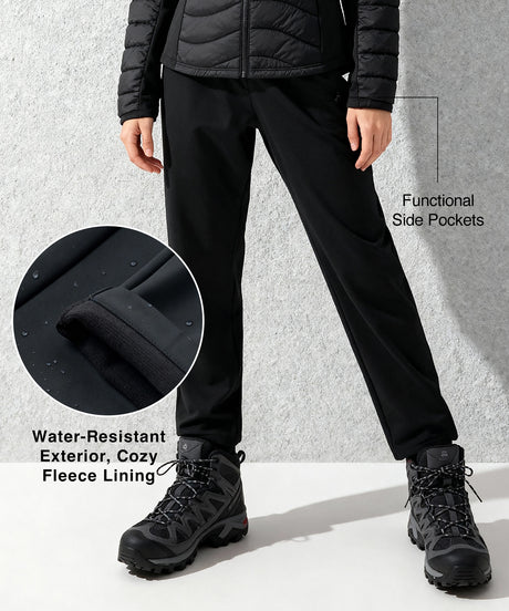 Anywhere Fleece-Lined Water-Resistant Pants 30 Inch | Women's Sports Pants