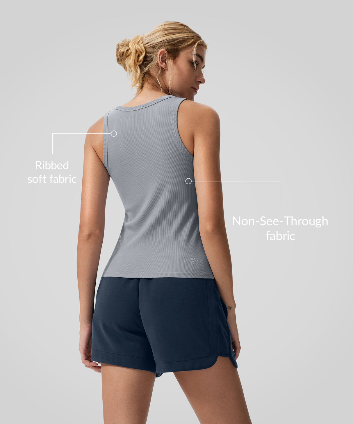 Anywhere Non-See-Through Soft Ribbed Tank| Women's Sports Tank