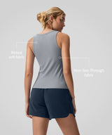 Anywhere Non-See-Through Soft Ribbed Tank| Women's Sports Tank
