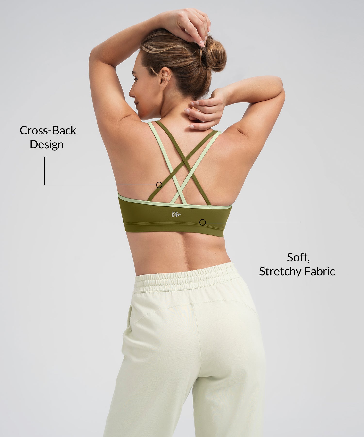 Anywhere Scoop Dual-Strap Padded Yoga Bra| Women's Light Support Sports Bra