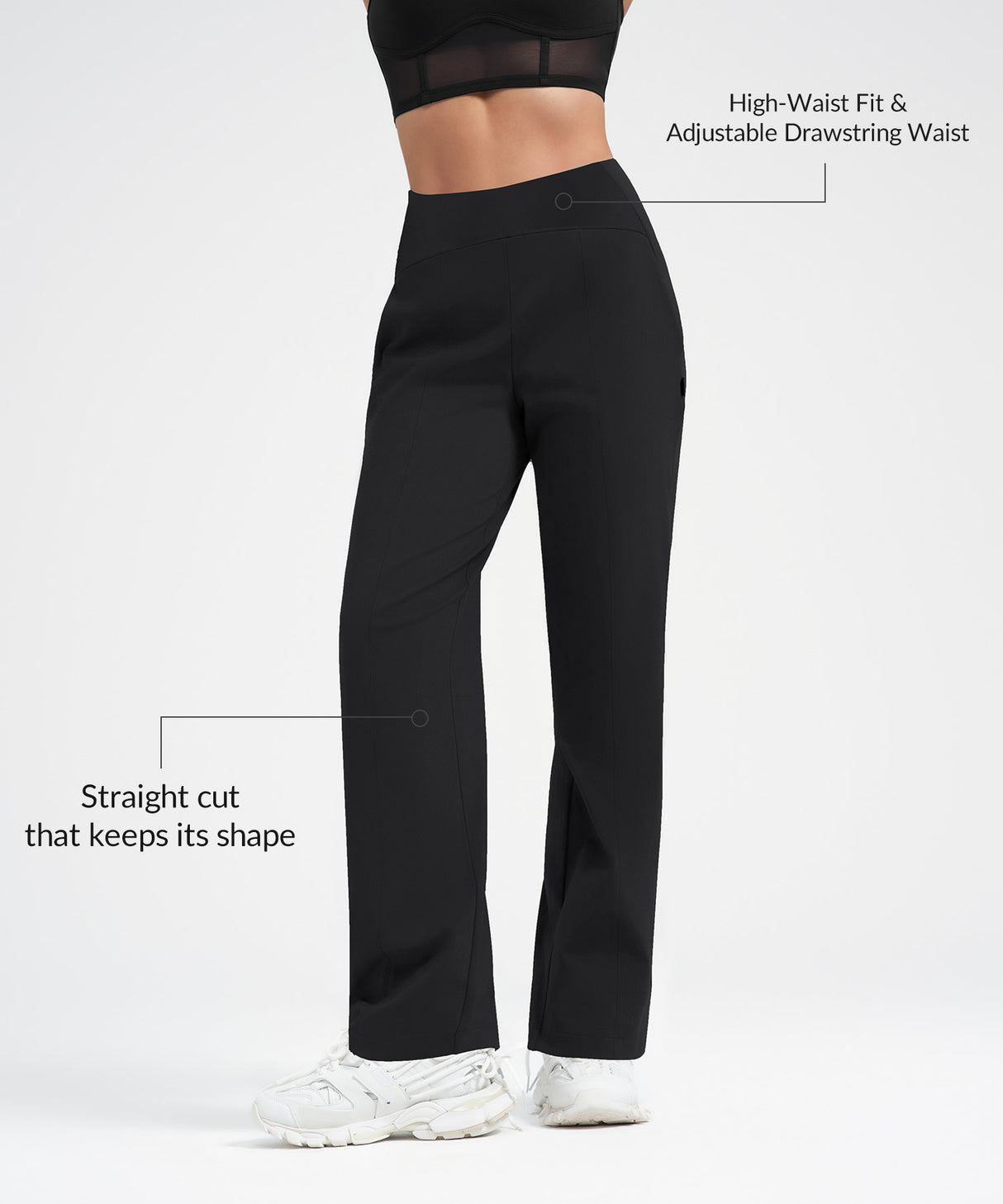 Pantalones deportivos impermeables con forro polar y cordón ajustable Anywhere de 73 cm | Pantalones deportivos para mujer